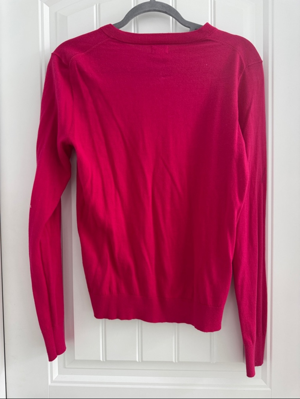 J. Crew Women's Bright Fuchsia Button-Front Cardigan - Picture 3 of 3
